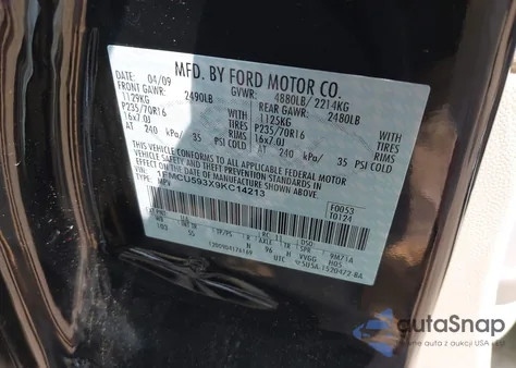 2009 Ford Escape Hybrid Limited from USA, damaged, VIN 1FMCU593X9KC14213